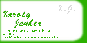 karoly janker business card